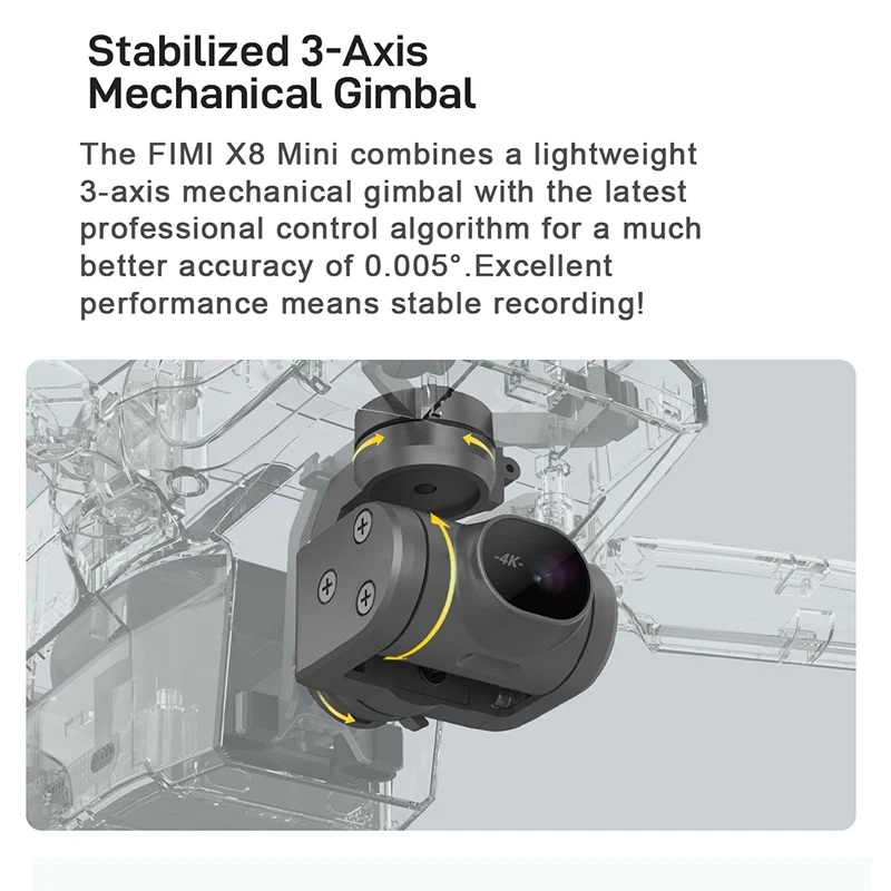 Квадрокоптер FIMI X8 Mini Pro профессиональный Дрон с 3-осевой подвесной камерой