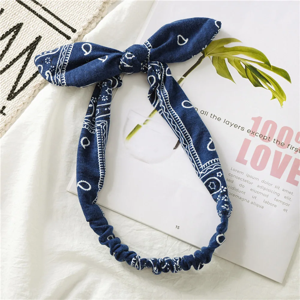 navy blue Новое поступление, модные женские повязки на голову в западном стиле, повязка на голову со змеиным принтом для девушек, женские аксессуары для волос, повязка на голову - Цвет: navy blue