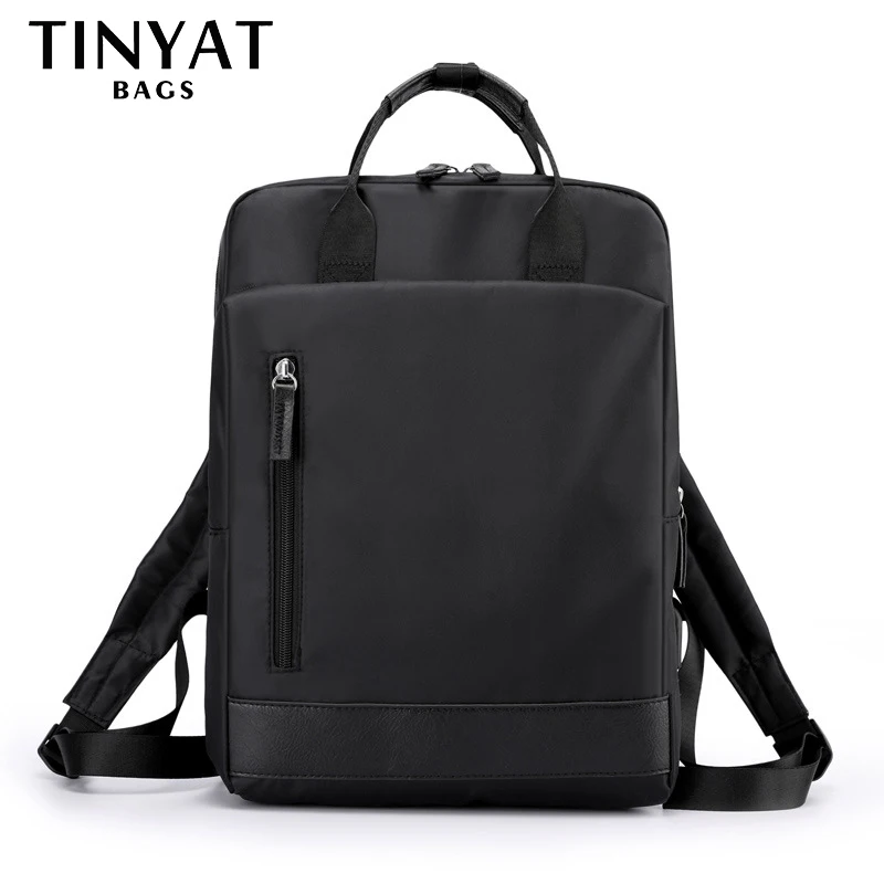 

TINYAT Canvas Backpack Casual Rucksacks 15inch Laptop Unisex Backpacks College Student School Bag Backpack Women Mochila