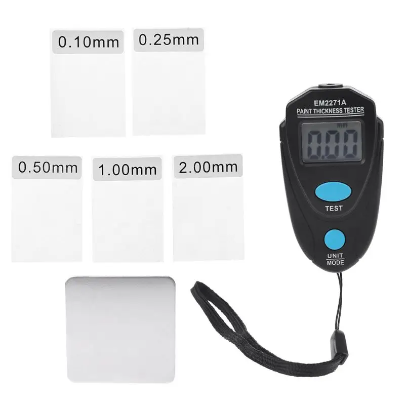 

EM2271A Digital Fe/NFe 0.00-2.20mm Thickness Tester Car Auto Paint Coating Gauge