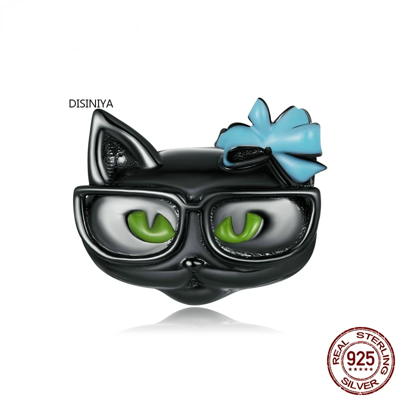 Крутые Подвески в виде черной кошки подвески из искусственной кожи милые бусины