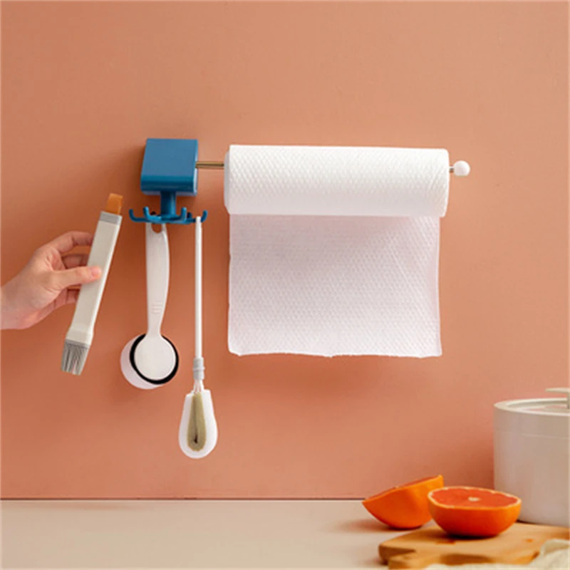 

Rotary Hook Toilet Paper Holder Paper Roll Holders Towel Hanger Rack Rag Hanging Shelf Product For Kitchen Organizer Multi-Funct