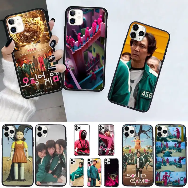 

Korean Drama Squid Game Phone Case For iphone 12 11 13 7 8 6 s plus x xs xr pro max mini shell