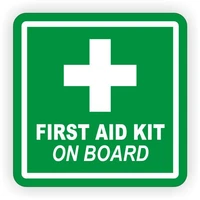 first aid kit on board vinyl decal sticker label 4x4 off road safety rv hospital stickers rescue stickers