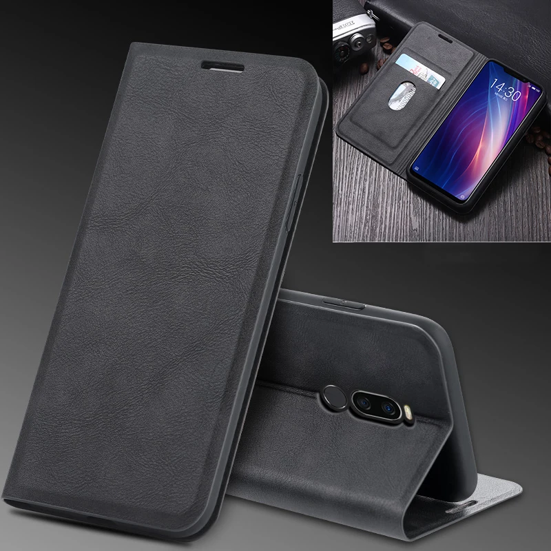 Кожаный чехол в стиле ретро для Meizu Note 8 откидной Автоматический магнитный