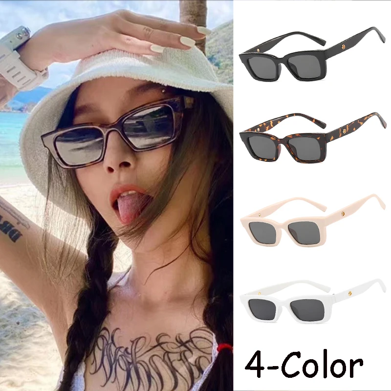 

Солнцезащитные очки «кошачий глаз» для мужчин и женщин UV-400, квадратные пикантные, в винтажном стиле, в большой оправе, от известного бренда