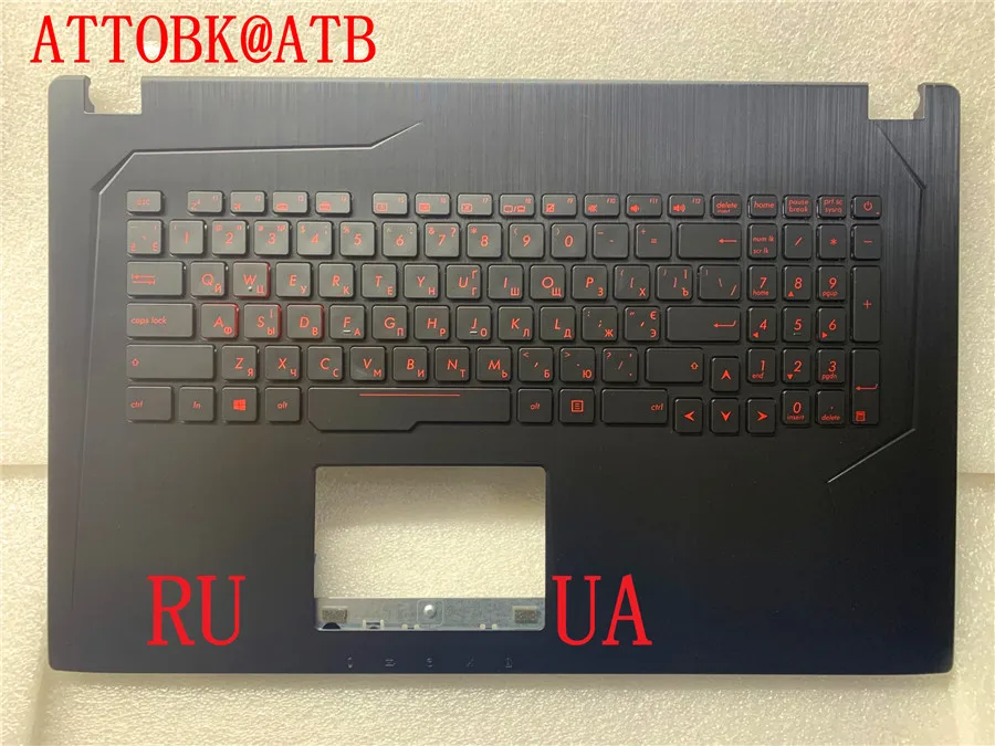 Фото Новая русская/английская клавиатура для ноутбука Asus GL753 GL753VD GL753VE FX753 FX753VD с подсветкой и крышкой C №3