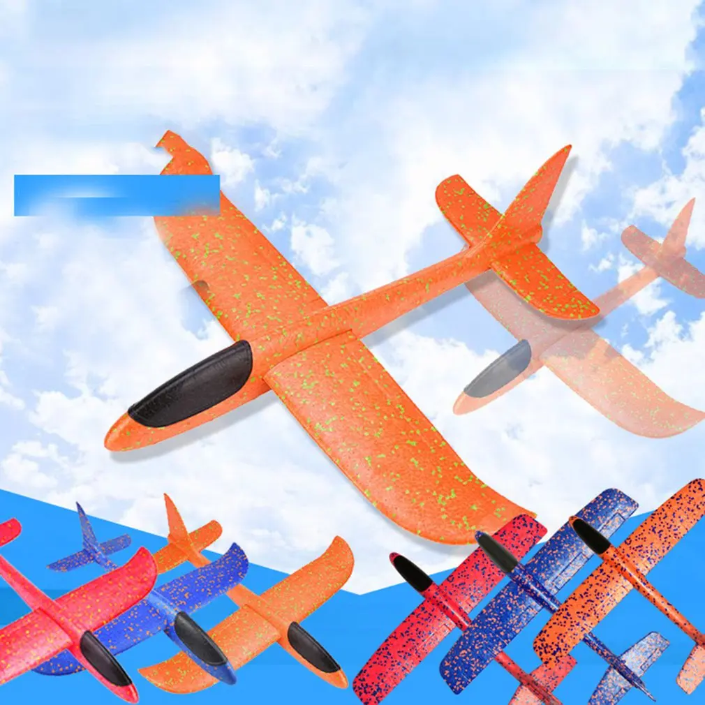 

Kids Airplane Toy Hand Throwing Foam Plane Model Children Outdoor Flaying Glider Toys EPP Resistant Breakout Aircraft TY0310