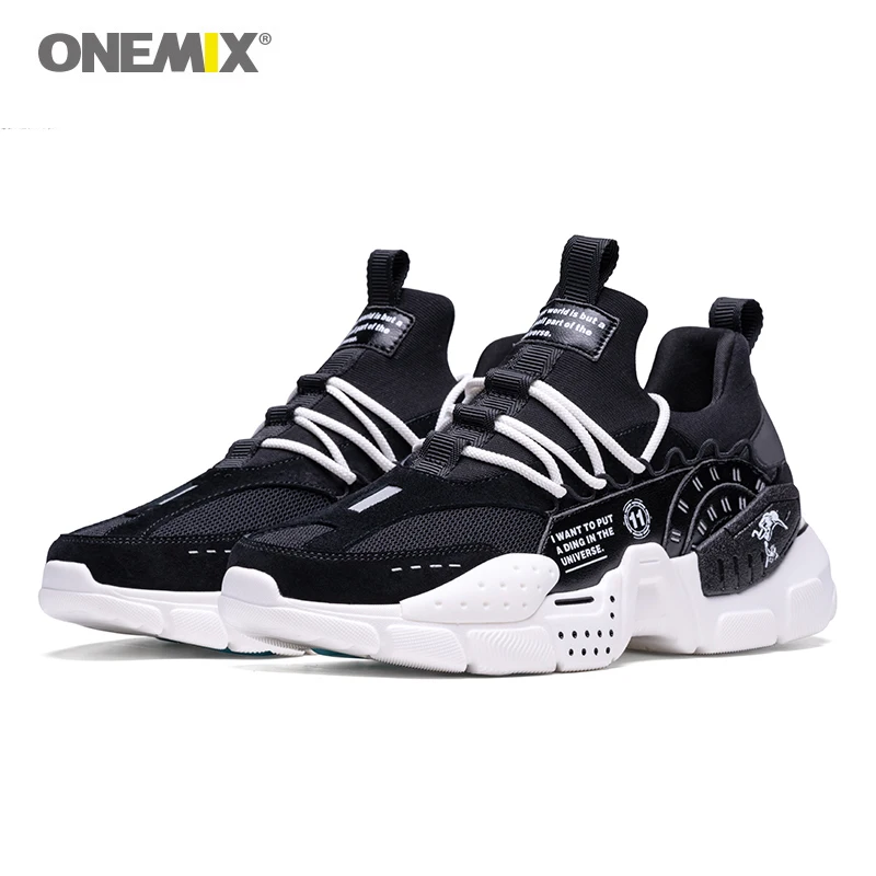 Мужские кроссовки ONEMIX для бега по дороге новые технологии стильные кожаные
