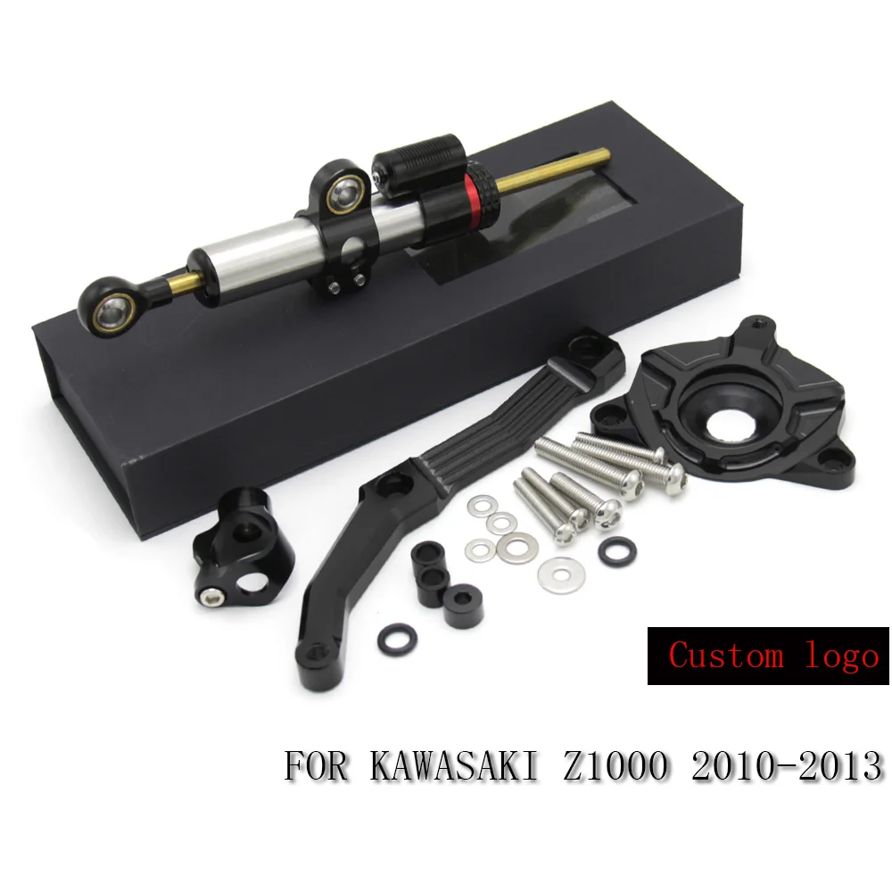 

for KAWASAKI Z 1000 Z1000 2010-2013 2012 Motorcycle CNC steering damper stabilizer Linear inverted safety control + bracket