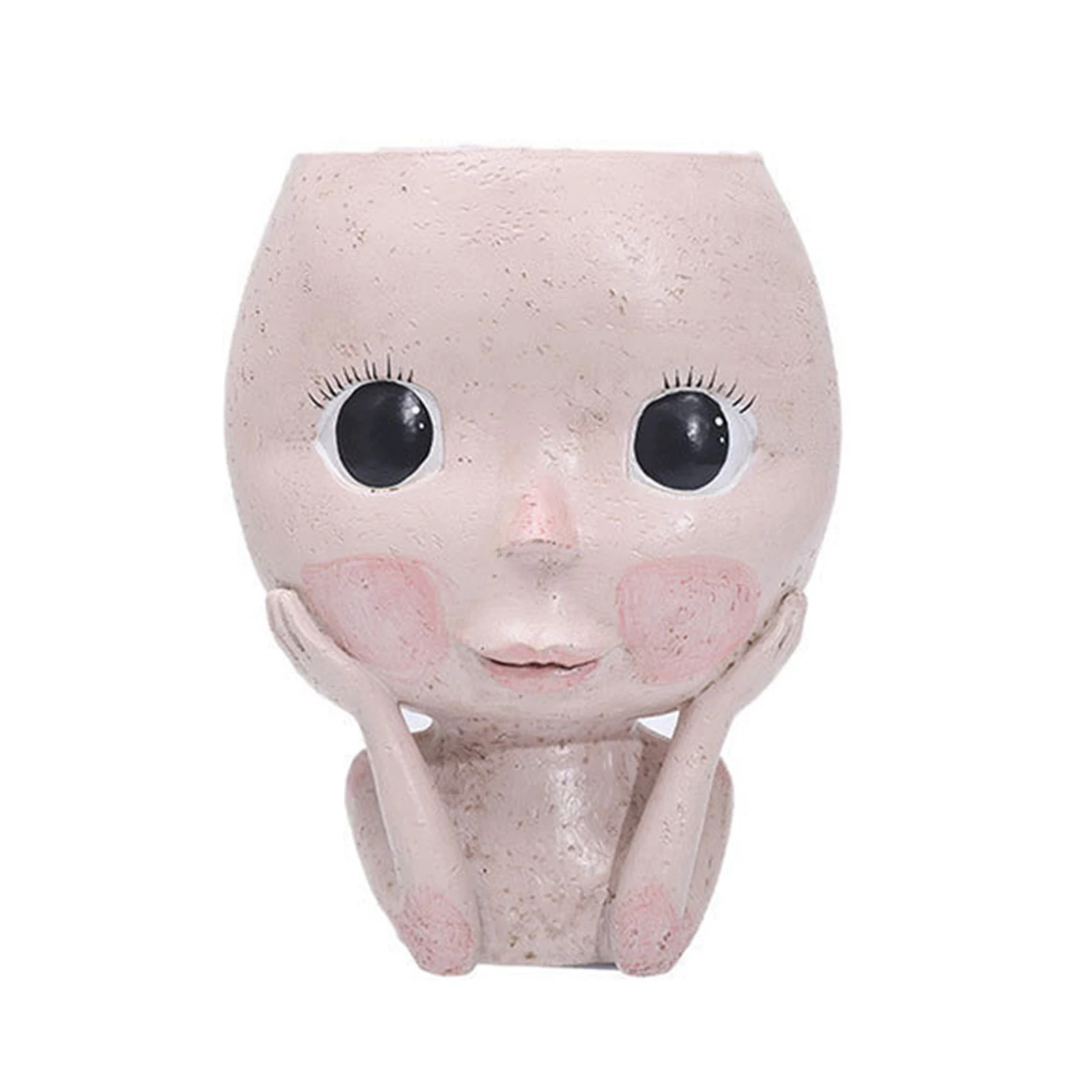 Beautiful Girls Face Head Flower Planter Sculptures Pot Garden Decor For Tabletops Home Ornament DNJ998 | Дом и сад