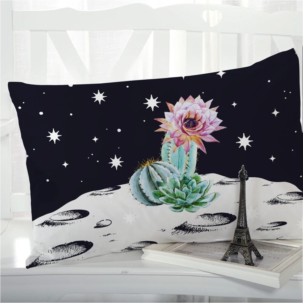 

1 шт., накидка для подушки, подушки Чехол постельного белья наволочки, покрытия для подушек Чехол наволочки декоративные настольные лампы для дома 3D печати Северных Простой звёздное небо