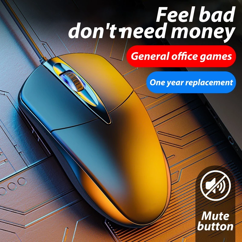 Проводная игровая мышь с 3 кнопками 1200DPI эргономичная оптическая USB компьютерная