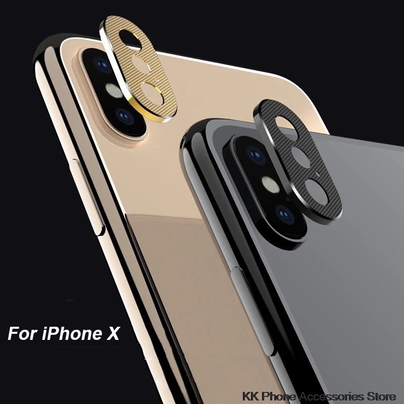 Для iPhone X XS Max XR 7 8 Защита объектива камеры алюминиевый кольцевой чехол для iPhone 6 6s 7 8 Plus Защитная крышка для камеры мобильного объектива