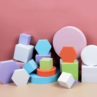 desktop shoot material geometric cube stiff foam model set life photography props photo fotografia for jewelry toy cosmetics