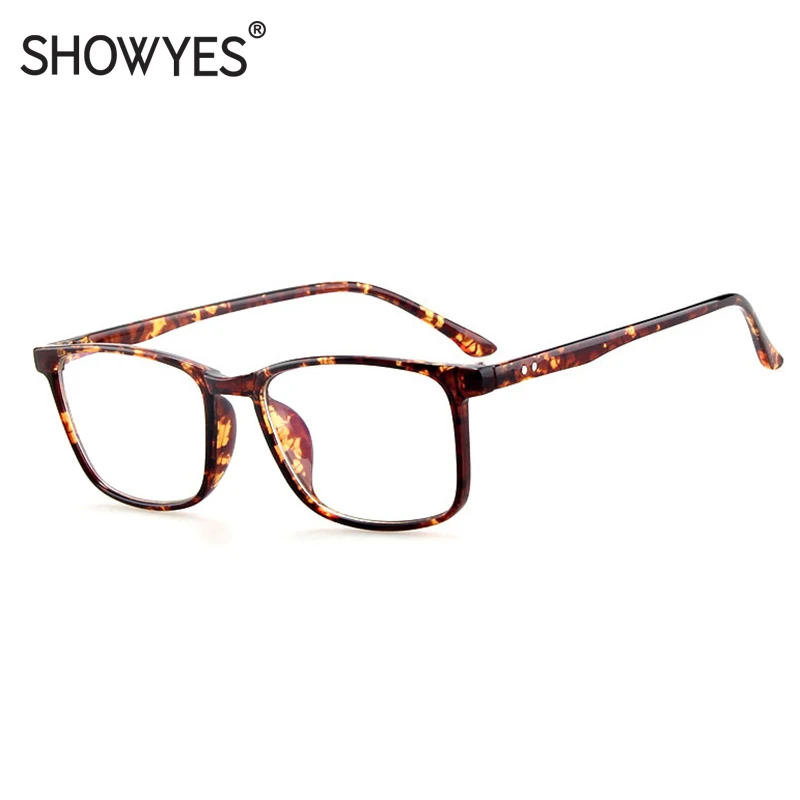 SHOWYES легкая оправа для очков женские леопардовые квадратные оправы мужские
