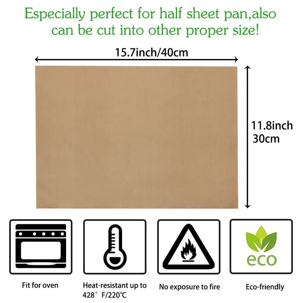 4* Grill Mats Baking Mat Sheet Resuable Resistant Oven Liner Oil-proof Paper Kitchen BBQ Tools 40x30cm |