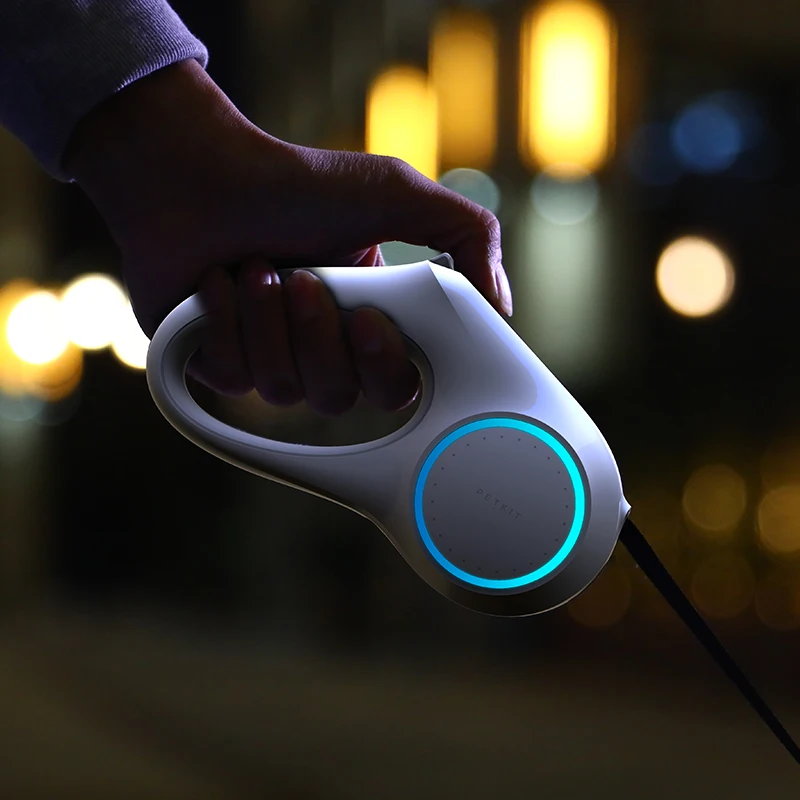 PETKIT pet dog LED retractable Collar Light Leash harness with Lock&Release Mechanism Walking Leash glowing Cat Dog accessories