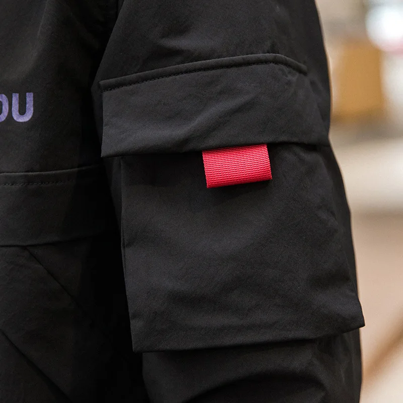 Ветровка мужская Светоотражающая в стиле хип-хоп уличная одежда Харадзюку