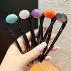 Модные женские палочки для волос с гальваническим покрытием, акриловые заколки для волос, минималистичные U-образные шпильки для волос для девочек, приспособление для пучка волос, головной убор