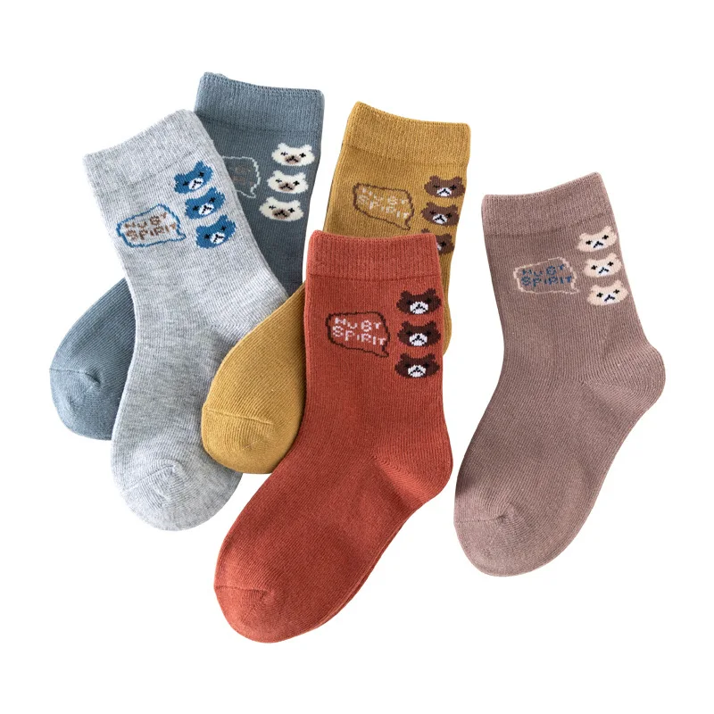 

5 Pairs Baby Girl Boy Socks Toddler Cotton Baby Winter Clothes Accessories Fashion Cartoon Combed Cotton Baby Socks Cute Socks