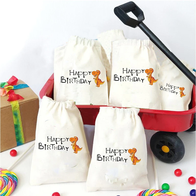 

5pcs dinosaur candy gift bag Wild animal jungle T-Rex boy 1st 2nd 3rd 4th 5th 6th 7th 8th 9th 10th happy birthday Party supplies