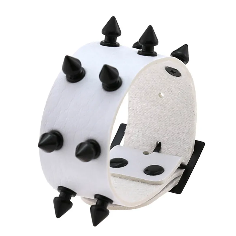 Браслет на запястье из искусственной кожи с шипами и заклепками готические