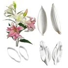 Силиконовая форма в виде лепестков лилии, форма для помадки, инструменты для украшения тортов, форма для шоколадной мастики, форма для сахарной мастики CS250