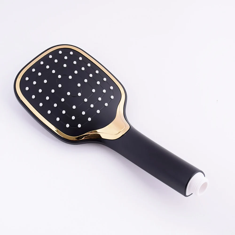 square abs plastic single hand showerhead whitegold black big rainfall combo bathroom top shower head set free global shipping