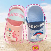 baby girls cartoon unicorn toddler beach water garden slippers kids boys summer sandals children flip flops indoor cute sandals