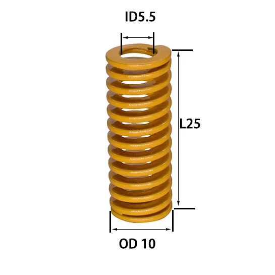 OD10mm x L25mm Нагретые пружины для кровати светильник сжатие нагрузки пружина DIY Экструзионная пружина для 3d принтера CR-10 10S S4 Ender 3 MK8 - Цвет: OD10mm x L25mm