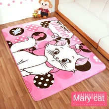 Alfombra de juego para bebé, estera de desarrollo rosa para gatear, superficie de alfombra de Animal gato + corte rosa, almohadilla de juego para niños (2)