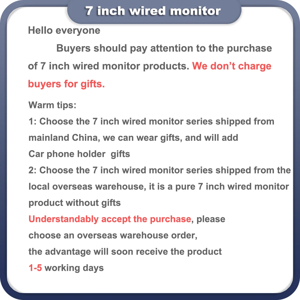 Проводной TFT ЖК-монитор QPLOVE 7 дюймов камера заднего вида с двумя треками монитор