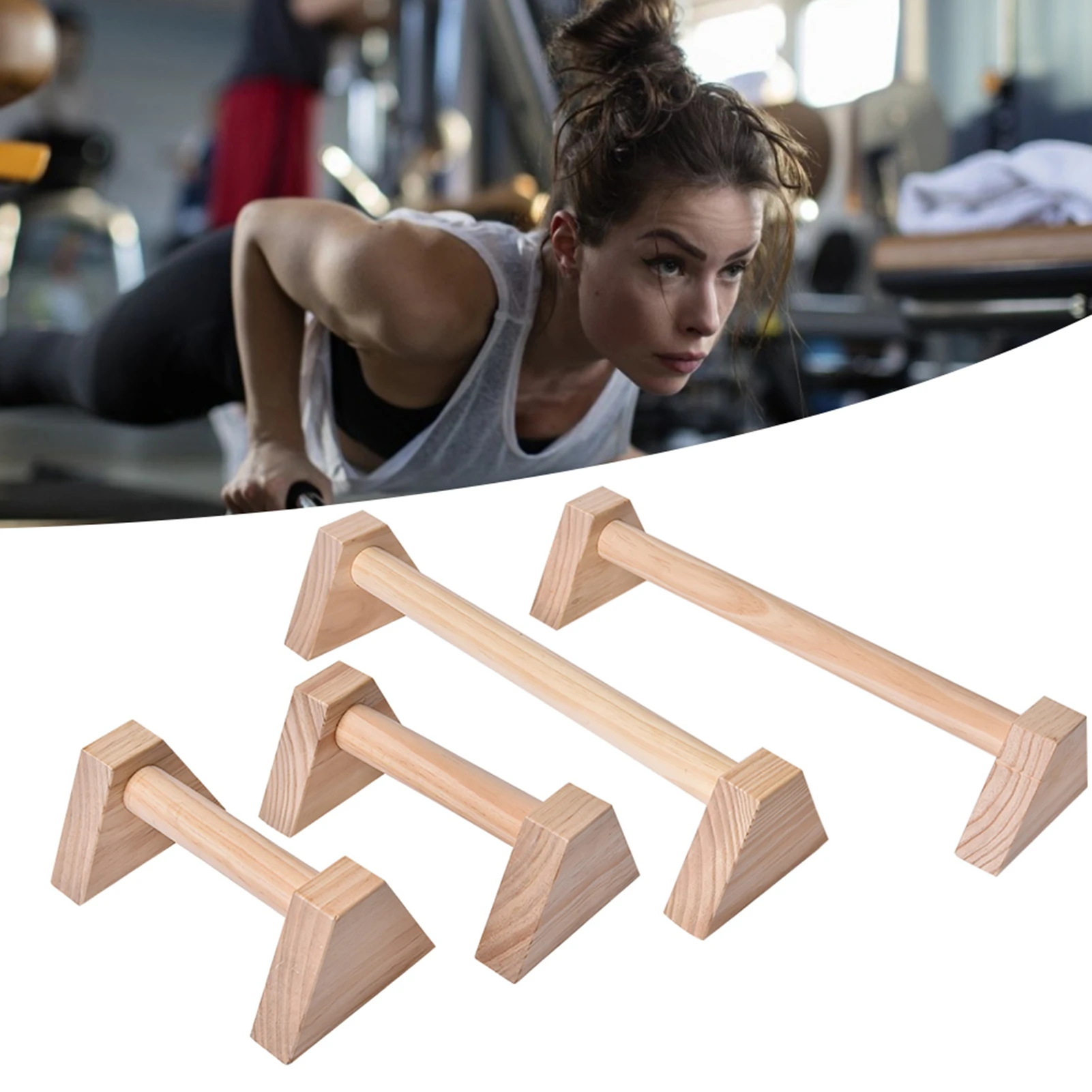 

1 Pair Of Charcoal Wood Four-Corner Push-Up Stretch Stand Single Double Bars Bracket Fitness Bracket Russian Style