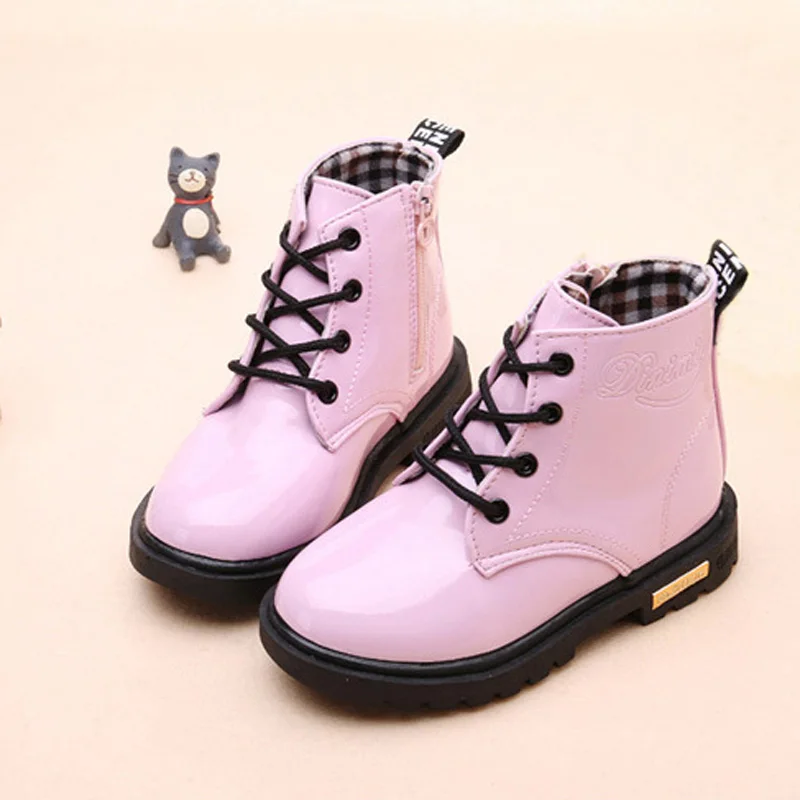 Детские Ботинки Martin из искусственной кожи водонепроницаемые мотоциклетные