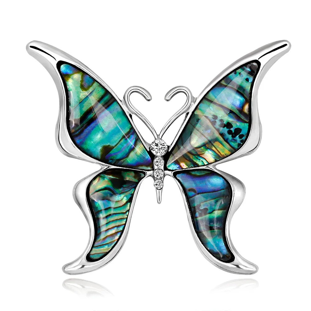 

New Natural shell Butterfly Brooch For Women Brooch Collar Pins Insect Animal Brooch Badges Jewelry Accessories