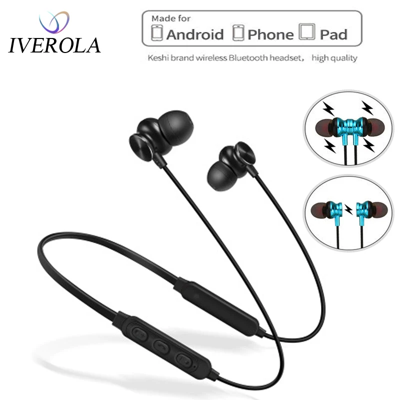 Bluetooth наушники беспроводные магнитные удобные для занятий спортом бега