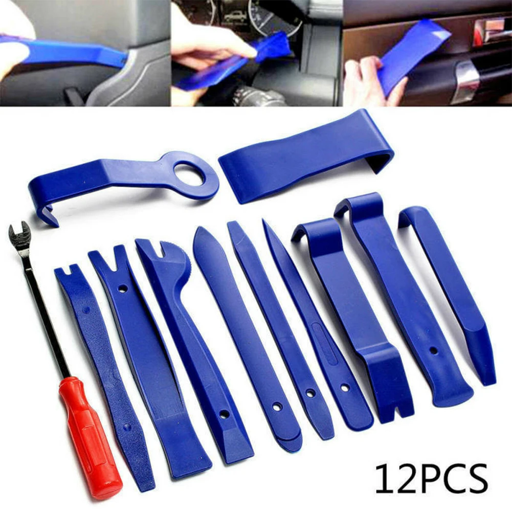 

21 Pcs Car Door Clip Panel Audio Video Dashboard Removal Kit Installer Prying Tool Navigation Disassembly Automobile Nail Puller
