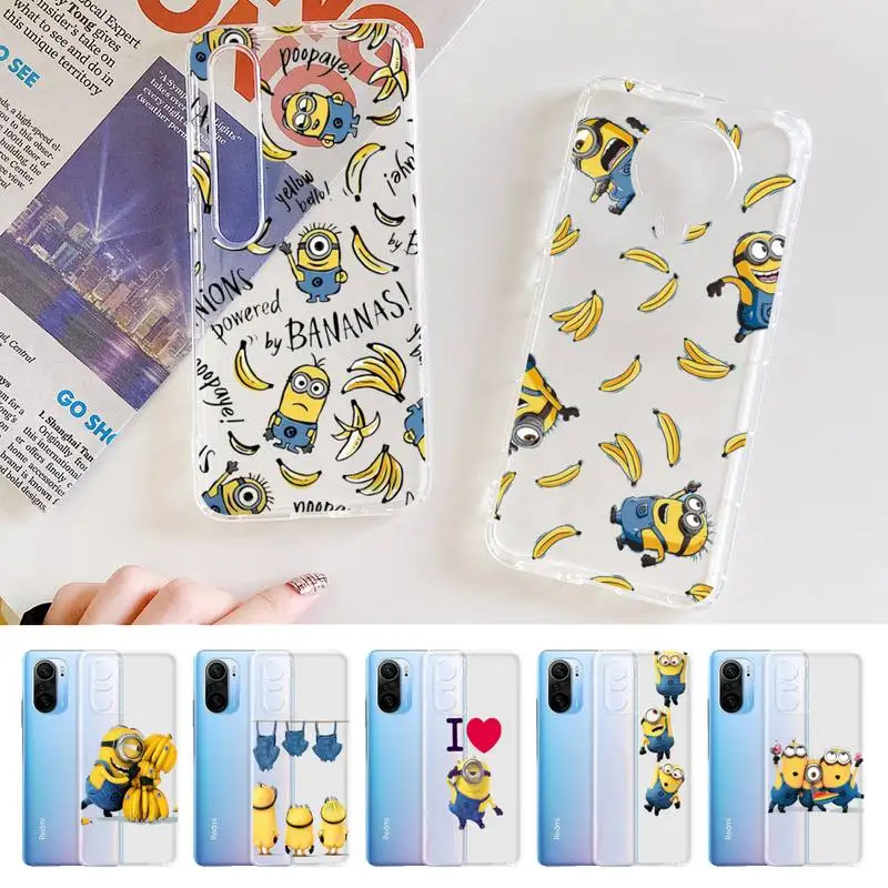 

Cute Cartoon Miniones Phone Case For Xiaomi 10t pro 11 Note10lite Redmi 5plus 7A 8 K20pro 9A Note 9 Pro Max s 10