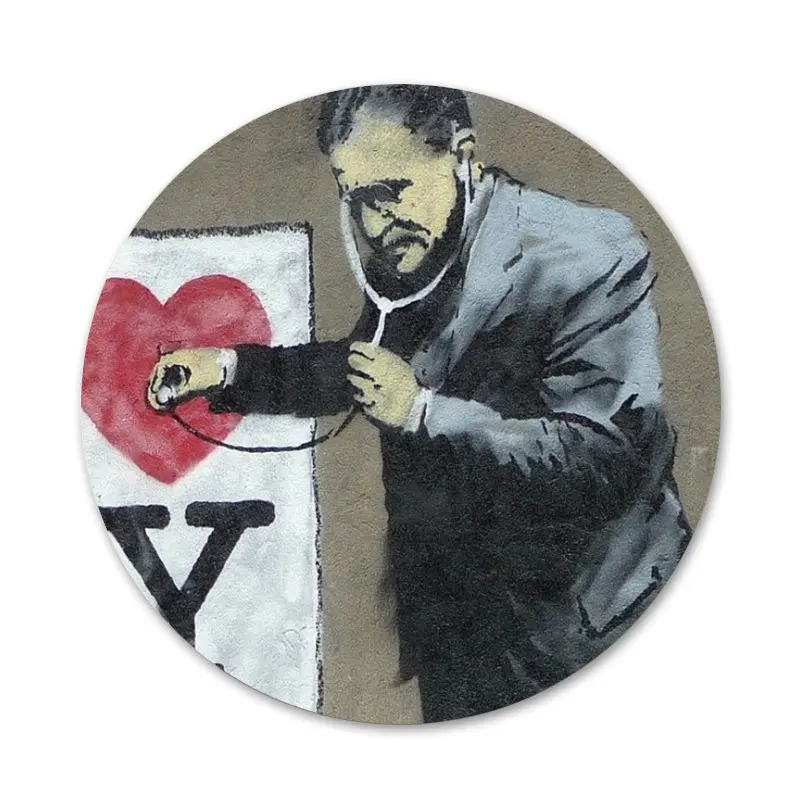 Граффити Бэнкси значки металлические для украшения одежды и рюкзака|Значки| |