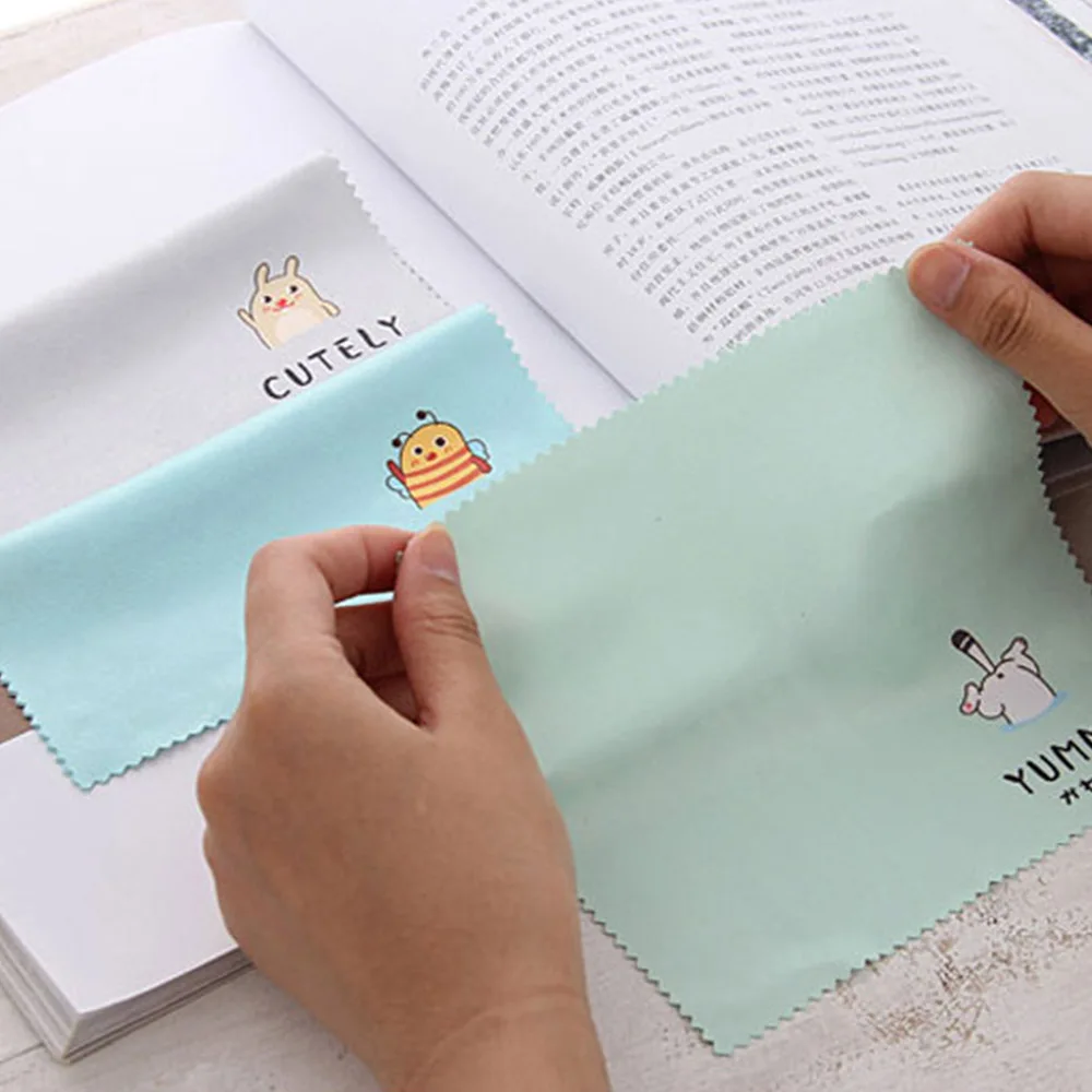 Мультяшная микрофибра ткань для очистки линз очиститель стекол салфетка