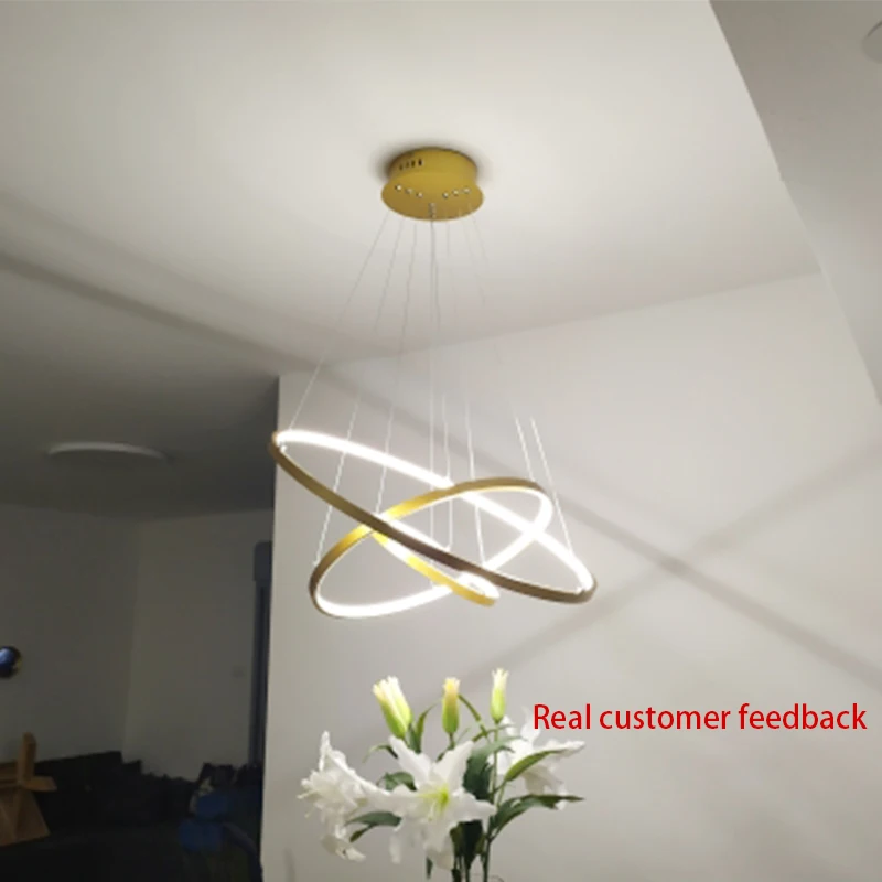 Современный светодиодный светильник для гостиной столовой кухни круглые люстры