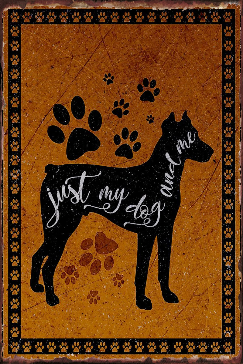 

Doberman Retro Vintage Metal Sign Tin Sign Tin Plates Wall Decor Room Decoration For Art Club Man Cave Cafe Pub Home