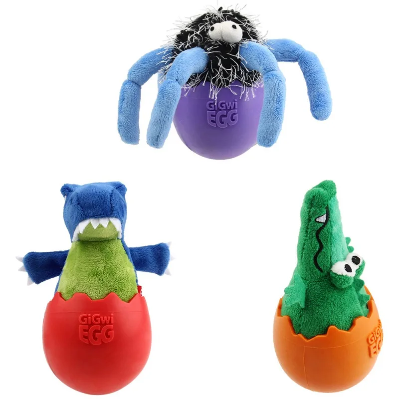 Игрушки для собак паук яйцо крокодил динозавр игрушки моляров неваляшка яичная