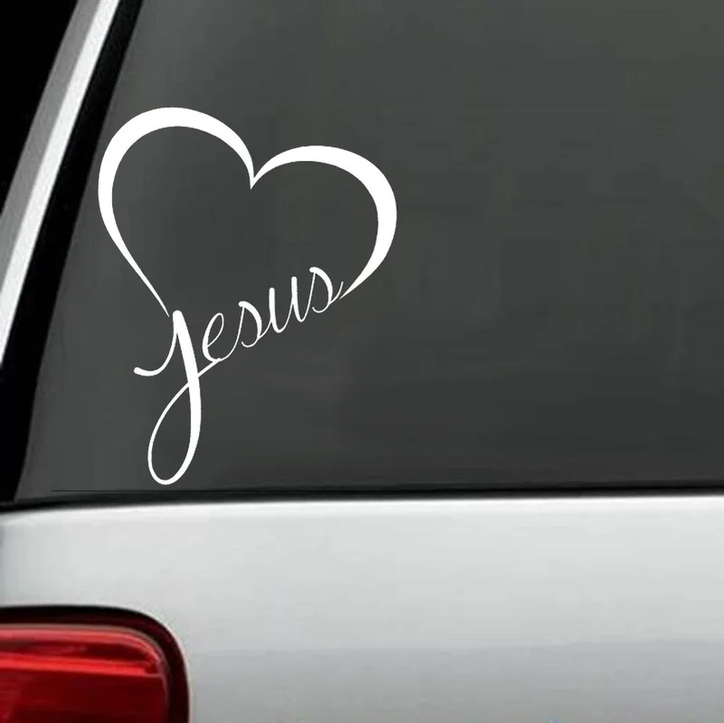 12.4cm*15.5cm Jesue Heart Funny Vinyl Decal Sticker Car Stickers Window | Автомобили и мотоциклы