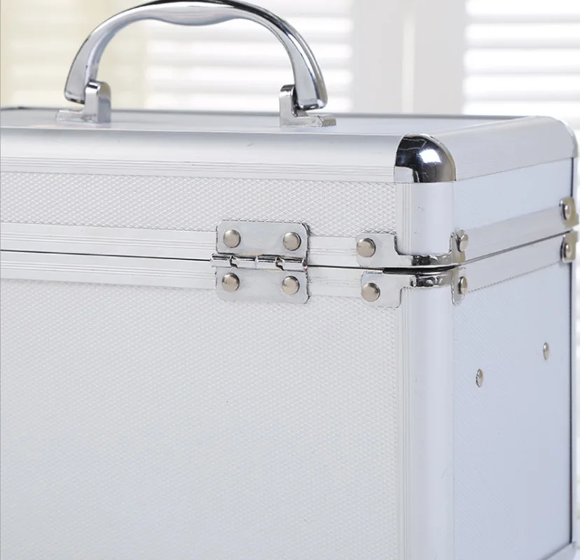 Caja de aluminio para medicina, almacenamiento port&aacute;til de primeros auxilios para exteriores, de calidad para el hogar-4