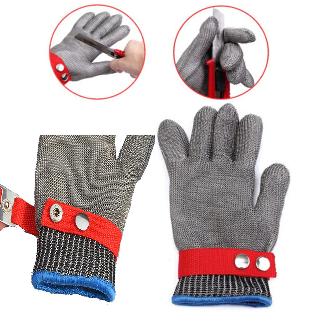 Anti-cut Gloves Safety Cut Proof Stab Resistant Stainless Steel Wire Metal Mesh Butcher Cut-resistant #T3G | Дом и сад
