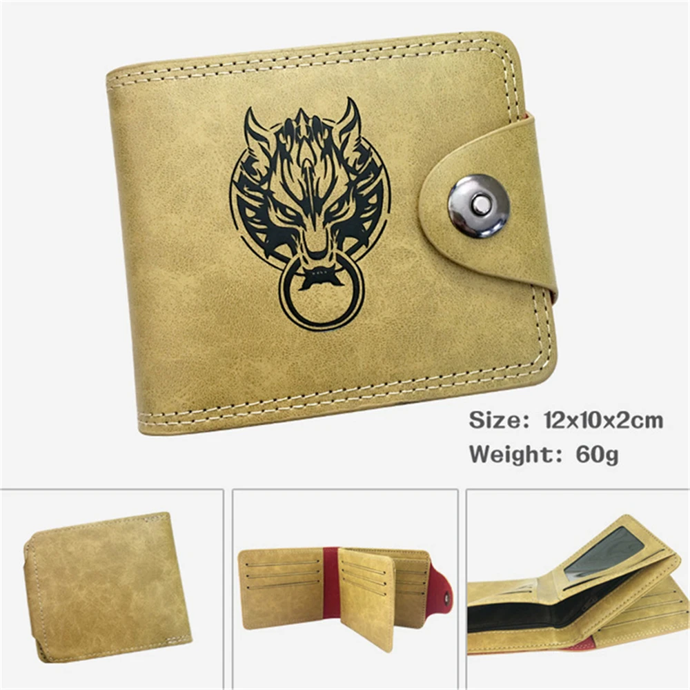 

Game Final Fantasy PU Casual Wallet Men's Leather Hidden Discount Note Compartment Coin Photo Credit Cards Holder Purses