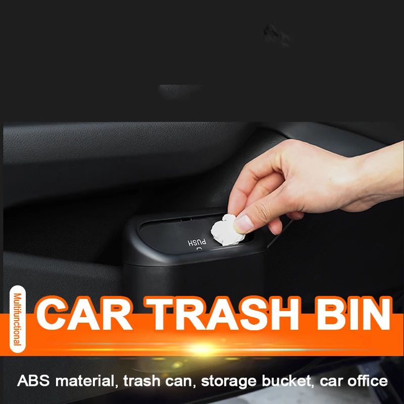 Car Trash Rubbish Can Garbage Collector Auto Door Seat Back Organizer Storage Box Holder Bin Paper Dustbin Bag Accessories | Автомобили и