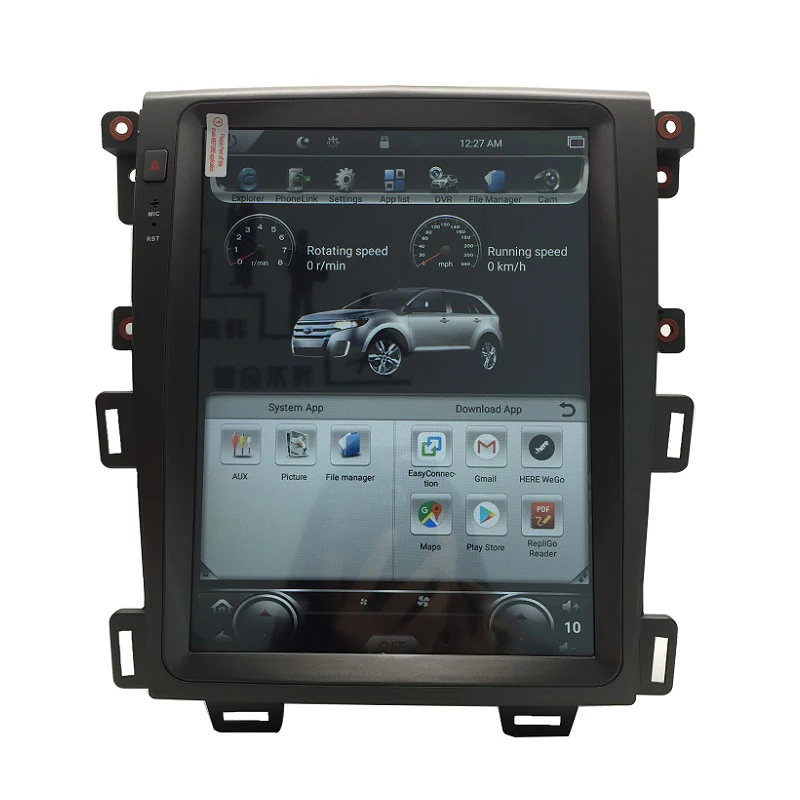 Android четырехъядерный 12,1 дюймов Tesla Gps навигационный плеер Android стерео для Ford Edge